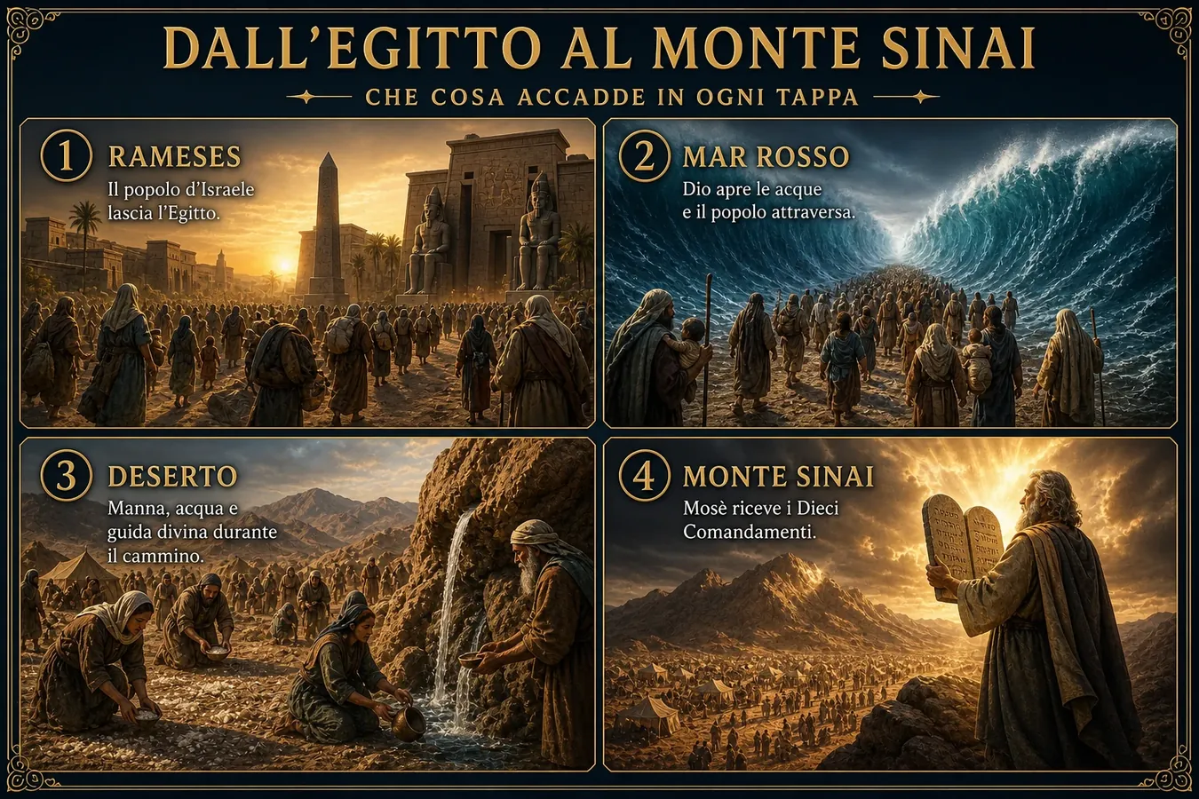 Dall’Egitto al Monte Sinai — che cosa accadde in ogni tappa
